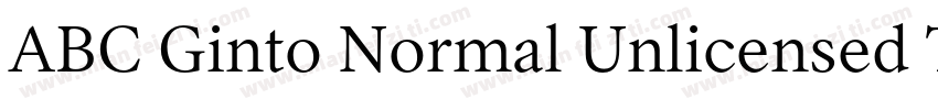 ABC Ginto Normal Unlicensed Trial字体转换